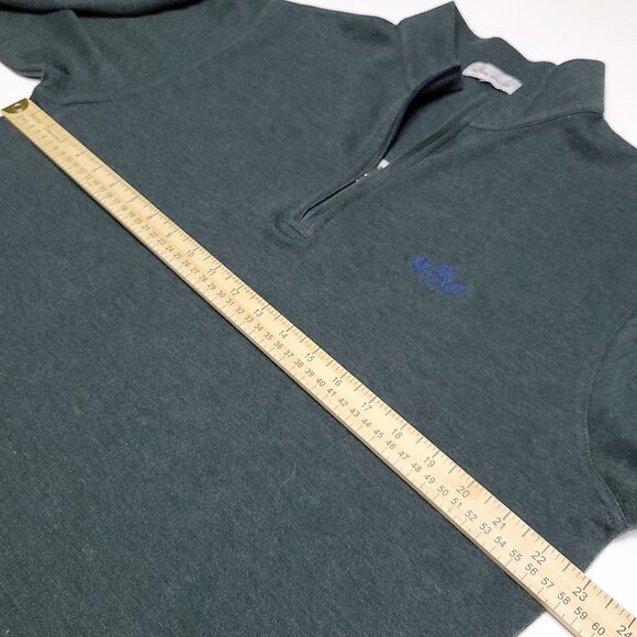 Peter Millar Mens Crown Comfort Pullover Size XL Gray Quarter Zip Palma Ceia - Picture 7 of 12